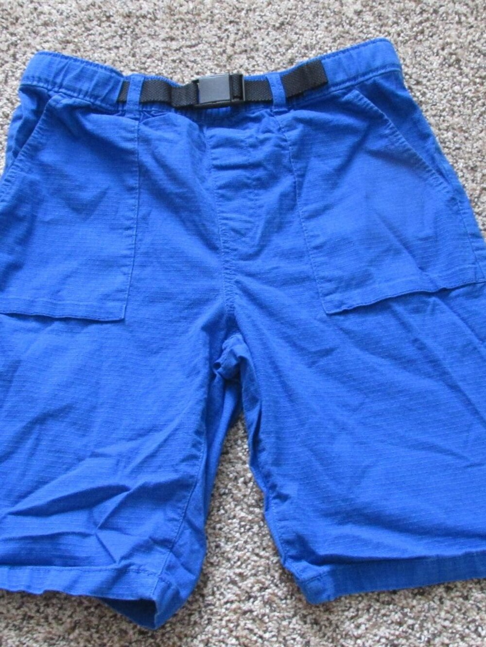 Wonder Nation Belted Pull On Bermuda Shorts Youth Boys XXL 18 Royal Blue Pockets